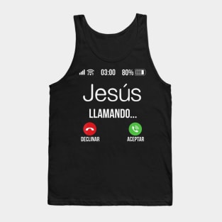 Jesus llamando (Jesus is calling) - Spanish Christian Tank Top